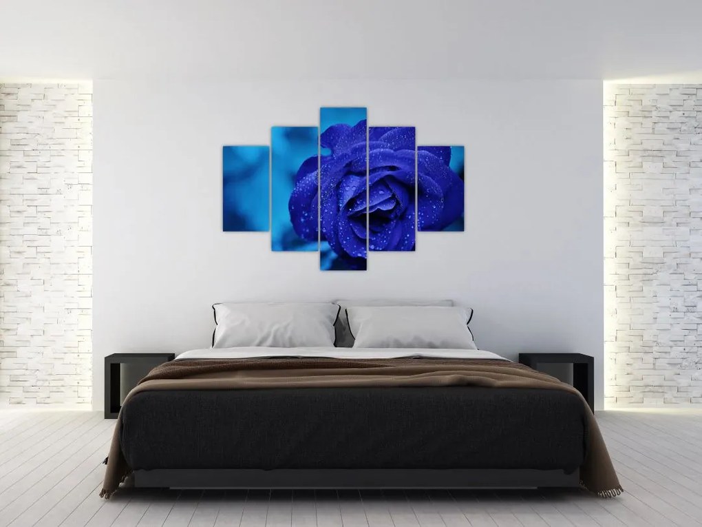 Tablou cu trandafir albastru (150x105 cm)