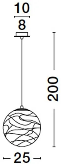 Pendul modern design decorativ COEN auriu D-25cm