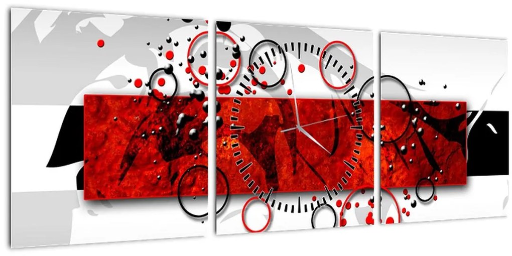 Tablou cu abstracție (cu ceas) (90x30 cm)
