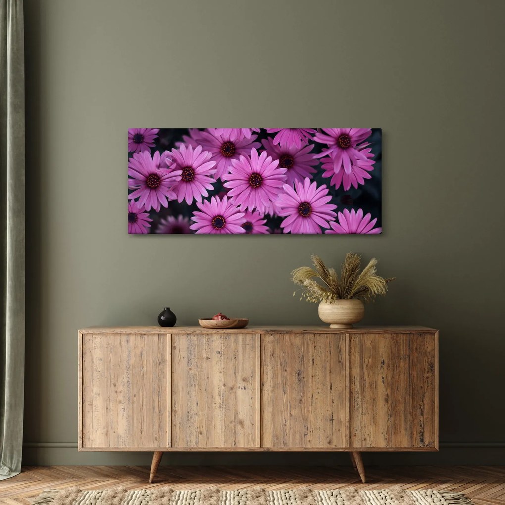 Tablou cu florile roz (120x50 cm)
