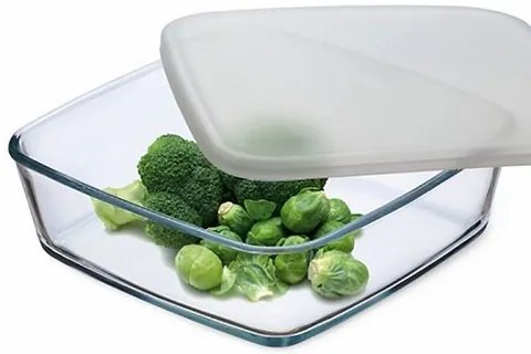 Simax 7476/L vas din sticlă cu capac din plastic,1 l