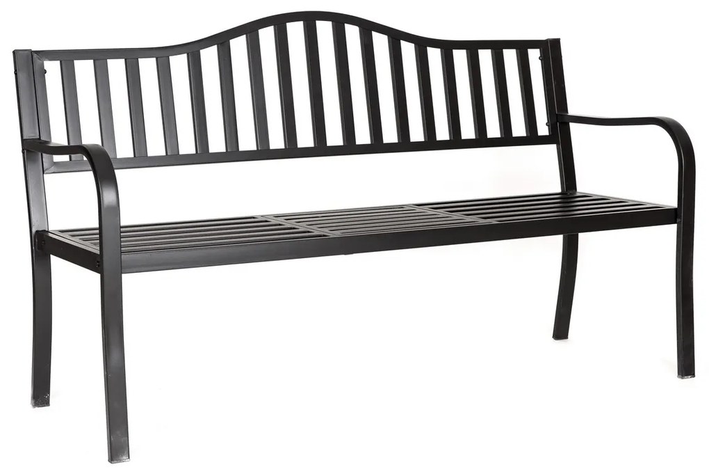 Bancă cu masă de depozitare Happy Green Rea 150 x60 x 85 cm, negru