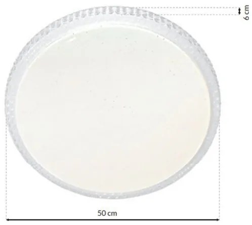 Plafonieră LED dimabilă CRUZ cu telecomandă LED/66W/230V 3300lm