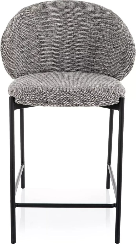 Scaun de bar KIOTO, negru/gri