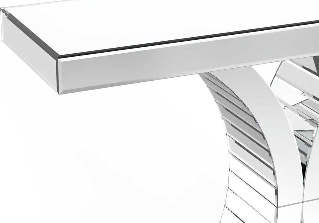 MAOG204 - Masa toaleta oglinda, masuta consola, 110 cm, cosmetica machiaj, vanity birou, Argintiu