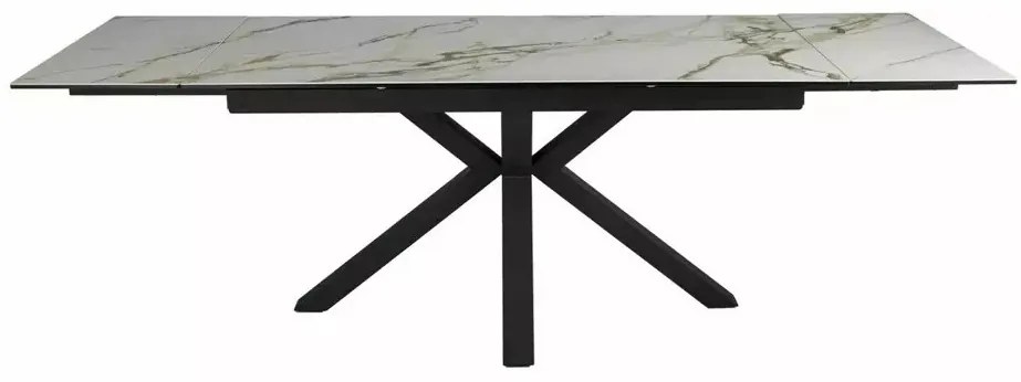 Masa extensibila Columbus Ceramic alb AMBER BIANCO/negru L160-240 cm