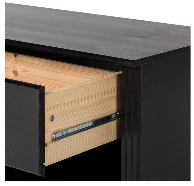 Comodă TV maro închis din lemn de pin 137x47 cm Anita – Støraa