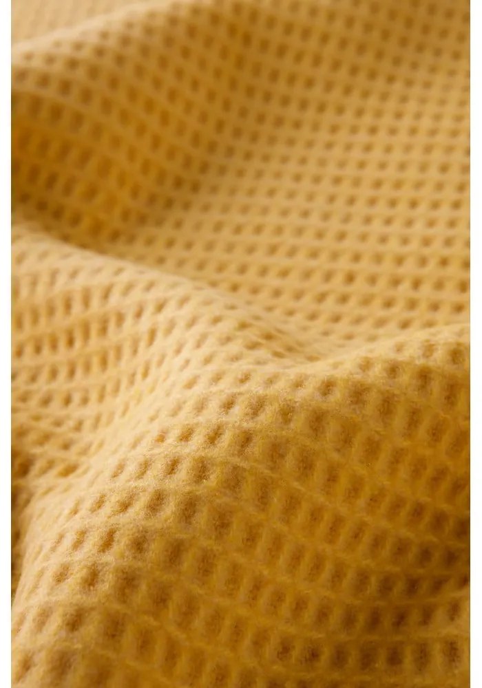 Pled Euromat Waffel Yellow, 140 x 180 cm, galben