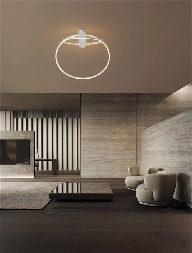Lustra LED aplicata design modern minimalist KIKLOS alb