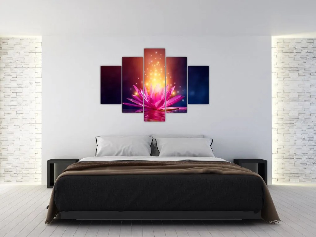 Tablou cu lotus pe apă (150x105 cm)