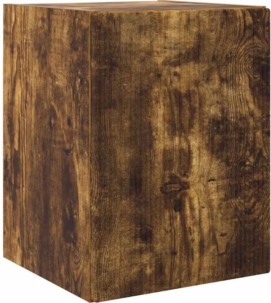 vidaXL Dulap TV de perete Stejar fumuriu 30 x 31 x 40 cm Lemn compozit