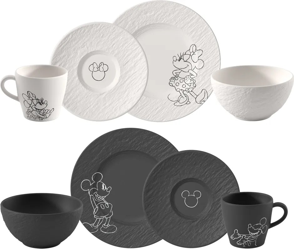 Set de mic dejun Manufacture Rock - Mickey Mouse, 8 bucăți - Villeroy & Boch