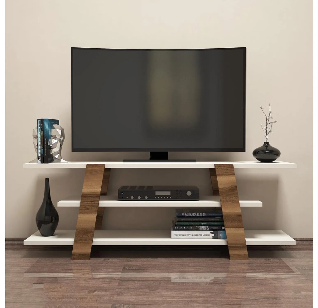Masă TV Bopubi 2 (Nuc + crem) . 1095110