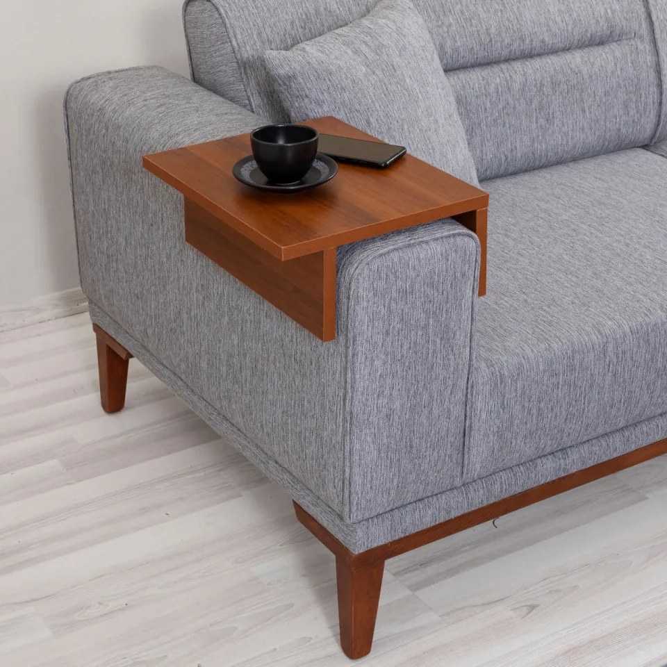Set Canapea Extensibilă si Fotoliu Liones Tepsili, Gri