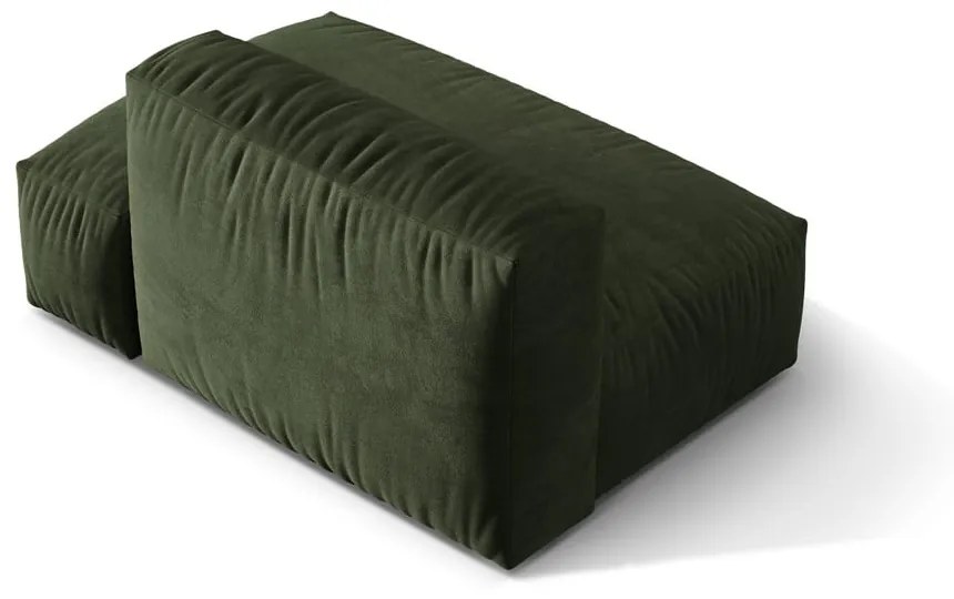 Modul pentru canapea modulară verde cu tapițerie din catifea (cu colț pe partea dreaptă) Martina – Micadoni