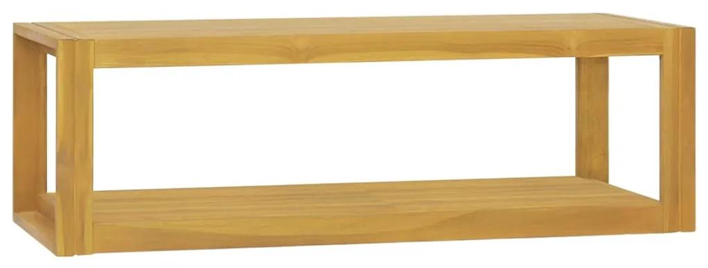 Dulap de baie suspendat, 110x45x35 cm, lemn masiv de tec