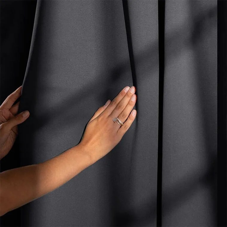 decoDoma Draperie groasă blackout RESTILO grafit 140 x 245 cm 1 buc