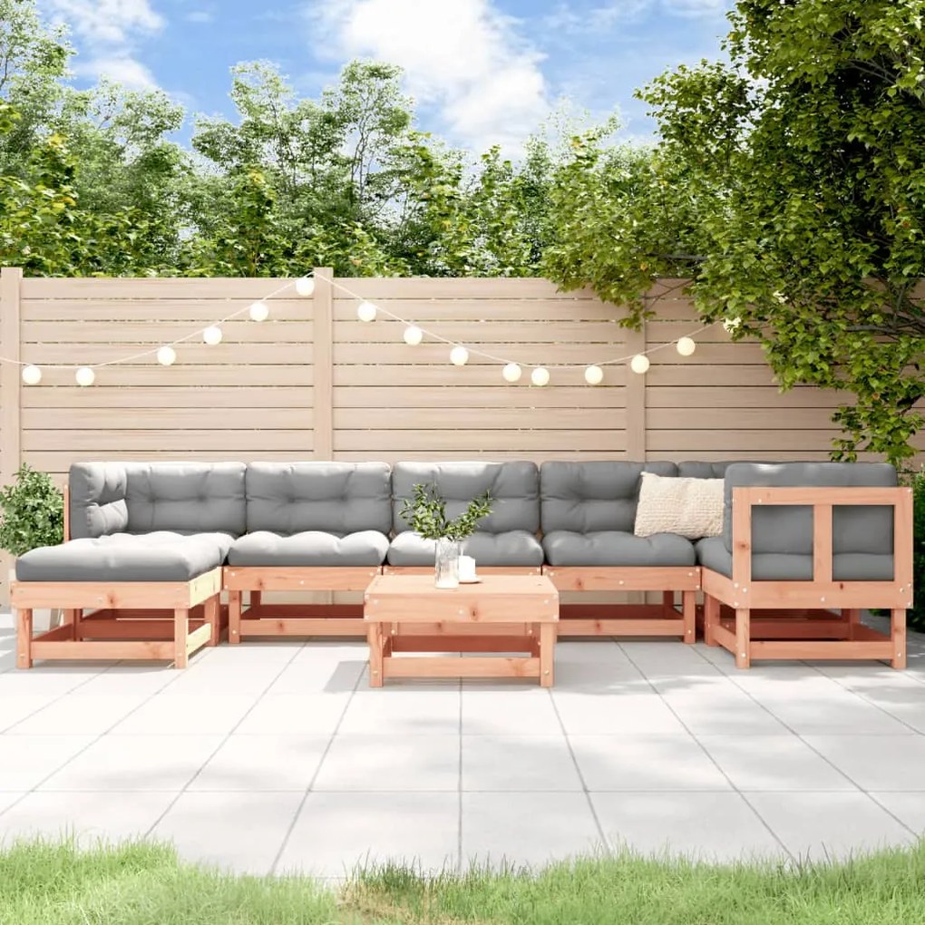 vidaXL Set mobilier de grădină cu perne, 8 piese, lemn masiv douglas