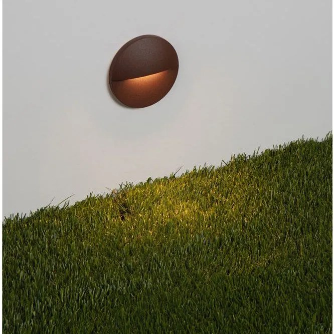Spot aplicat perete exterior LED 2700K IP65 Toc corten