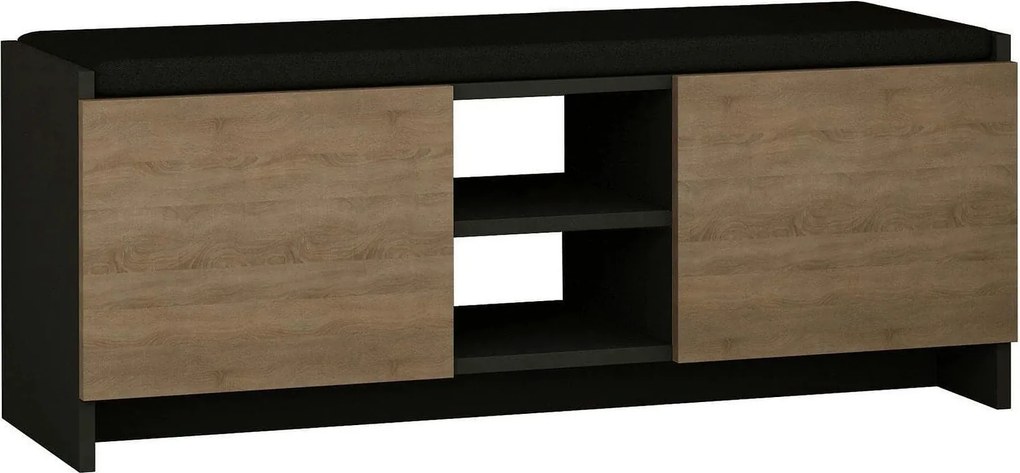 Pantofar ZULLA, stejar sonoma/gri antracit, PAL melaminat, 110x37x43 c