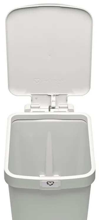 Coș cu pedală Brabantia StepUp 1008480, 16 L, Materiale ecologice, Deschidere mare, Gri deschis