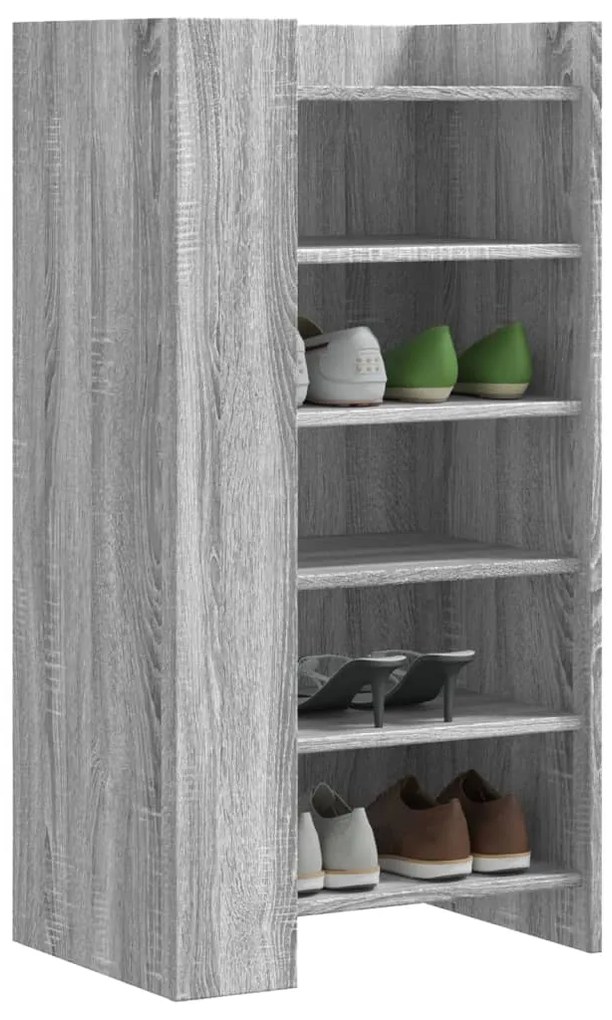vidaXL Pantofar, gri sonoma, 52x37,5x100 cm, lemn prelucrat