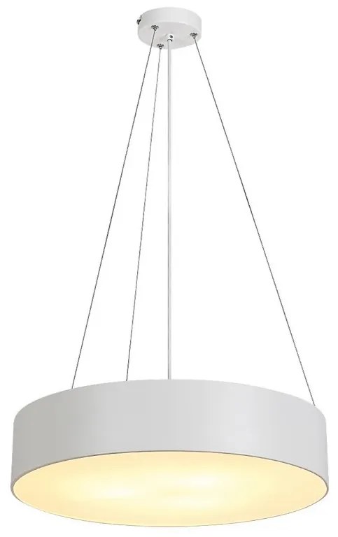 Lustra suspendata design modern circular Renata alba