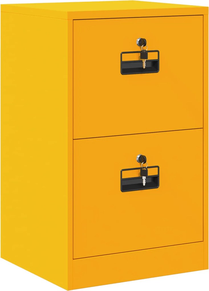 vidaXL Dulap pentru Fișiere cu raft Galben muștar 45,5 x 42 x 74,5 cm