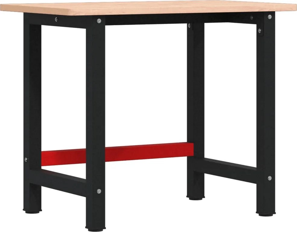 vidaXL Banc de lucru 100x60x81,5 cm lemn masiv fag, dreptunghiular