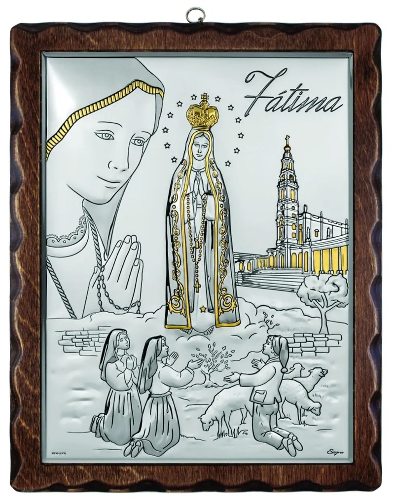 Icoana Maica Domnului de la Fatima 17 x 21 cm