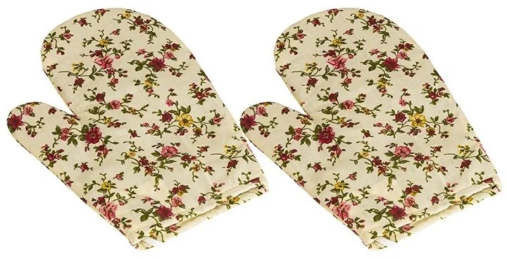 Mănușă de bucătărie Bellatex Trandafir roz, 28 x 18 cm, 2 buc