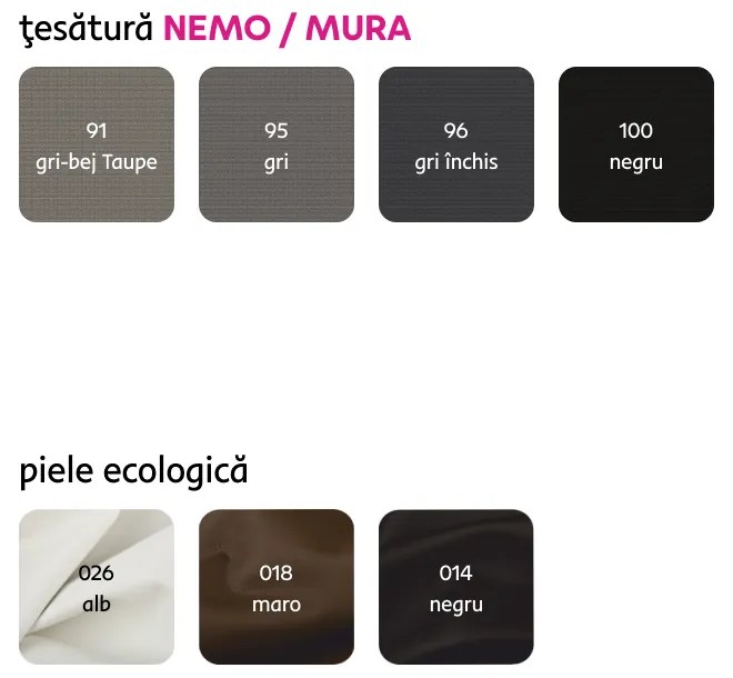 Colţar, piele ecologică albă/material textil negru, model stânga, MARUTI