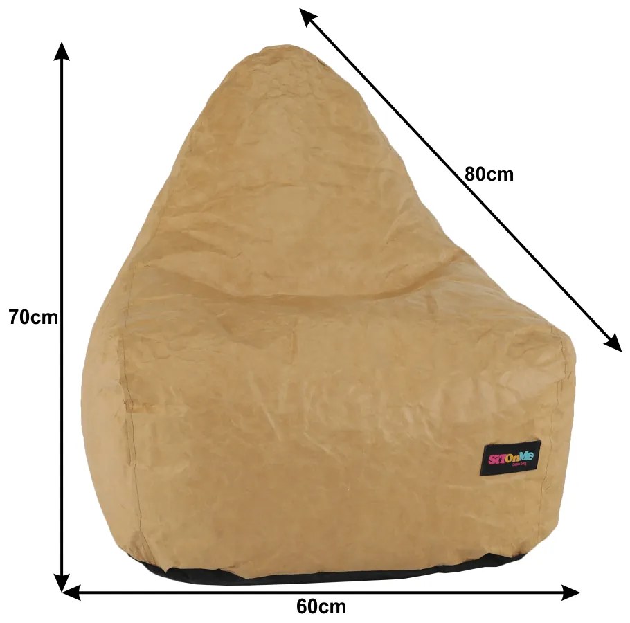 Fotoliu tip sac, material textil bej, RIMINO TIPUL 1