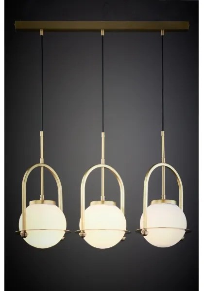 Jupiter 1917 - Lustră suspendată pe cablu ROSSO 3xE27/15W/230V aurie