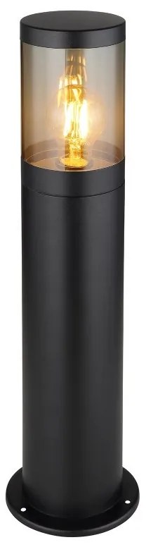 Stalp mic pentru exterior design modern IP44 Xeloo negru, fumuriu