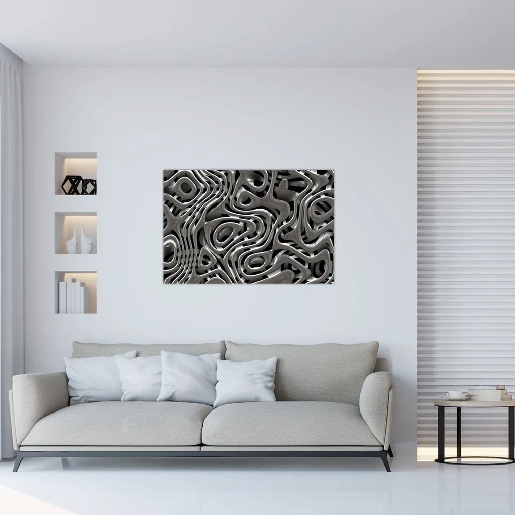 Tablou - Abstractizare metalică (90x60 cm)