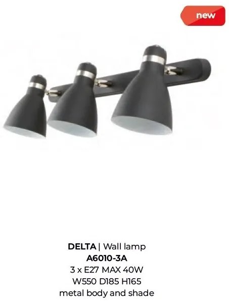 Aplica de perete metal DELTA 3L