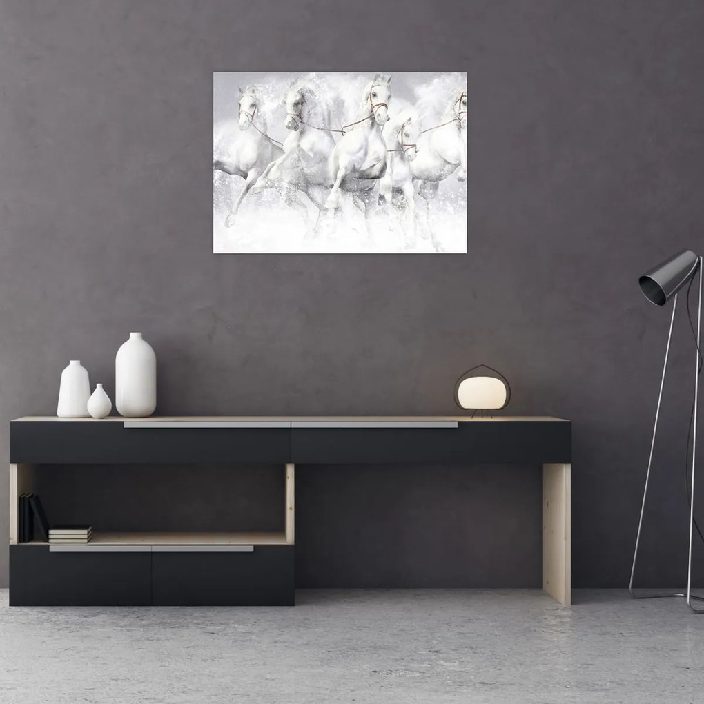 Tablou - Ilustrație de cai de curse (70x50 cm)