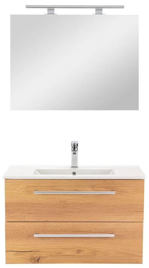 Mobilier complet de baie Vario Clam 80 stejar-stejar