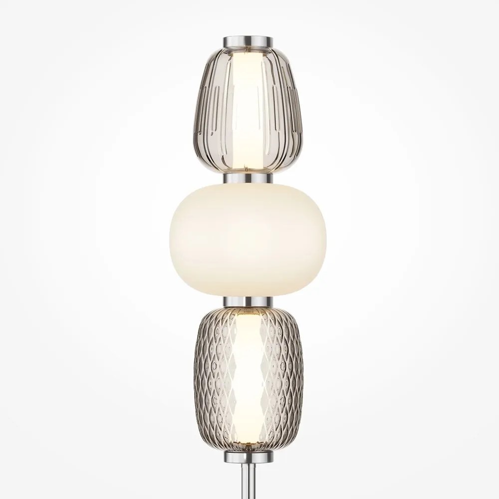 Veioza LED design modern decorativ Pattern crom