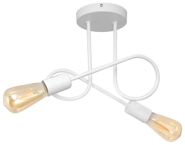 Lustr pentru copii OXFORD 2xE27/15W/230V alb montat pe tavan