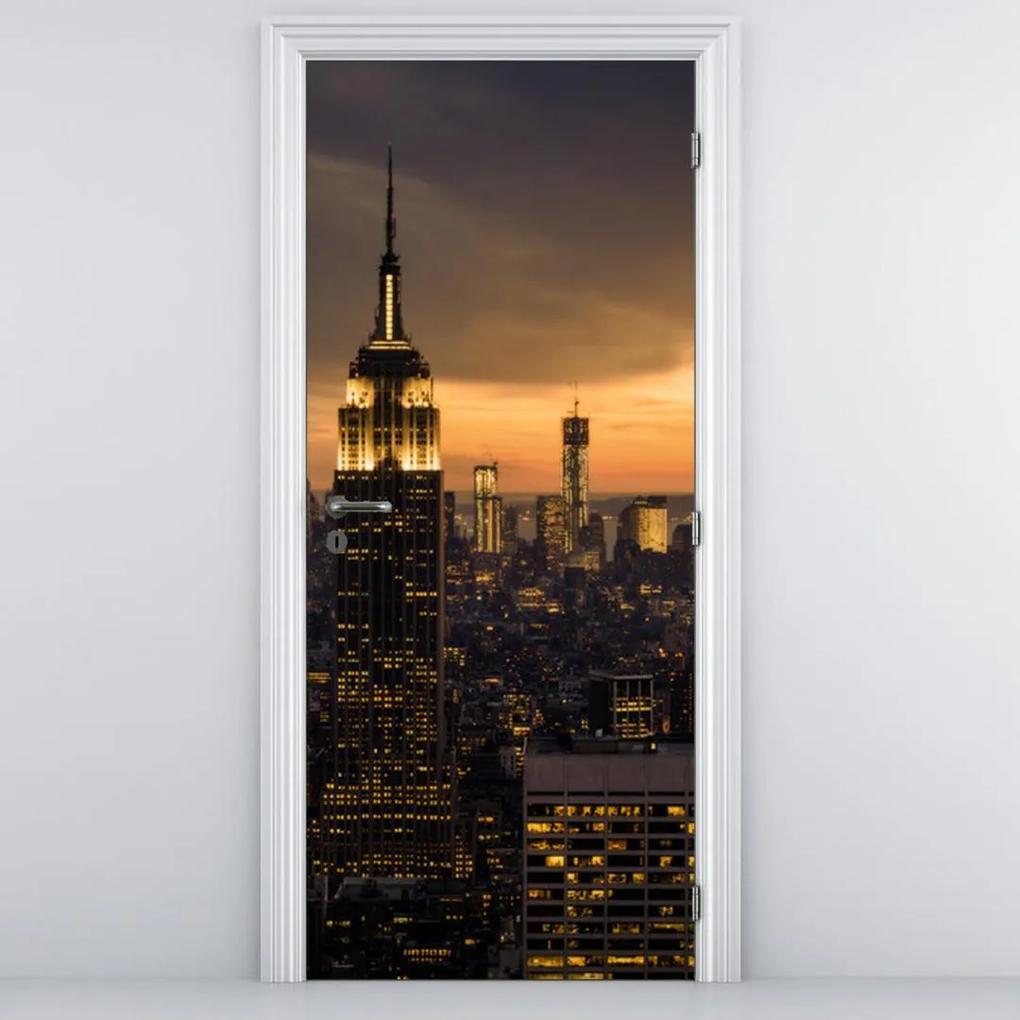 Fototapeta pentru ușă - New York în apus de soare (95x205cm)