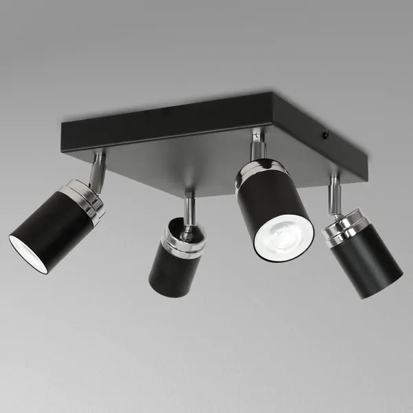 Spot RENO 4xGU10/60W/230V negru/crom