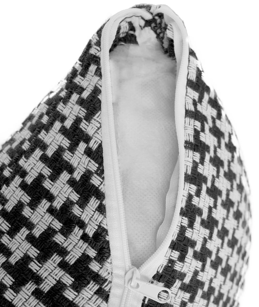 Fotoliu design, model alb-negru/ piele ecologică portocalie, EMREN