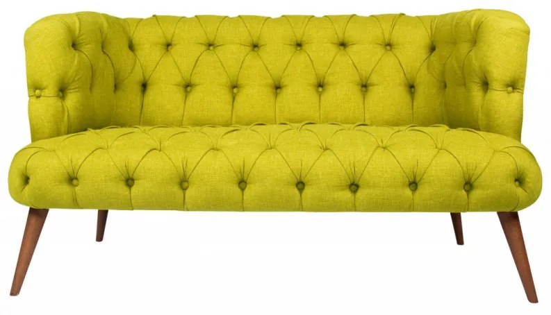Canapea 2 Locuri, Lemn Solid, West Monroe, Verde Fistic