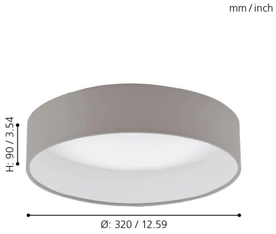 Eglo 93949 - LED Plafoniera PALOMARO LED/12W/230V