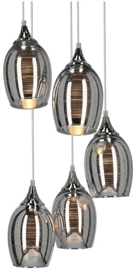 Lustră pe cablu MARINA 5xE27/60W/230V crom