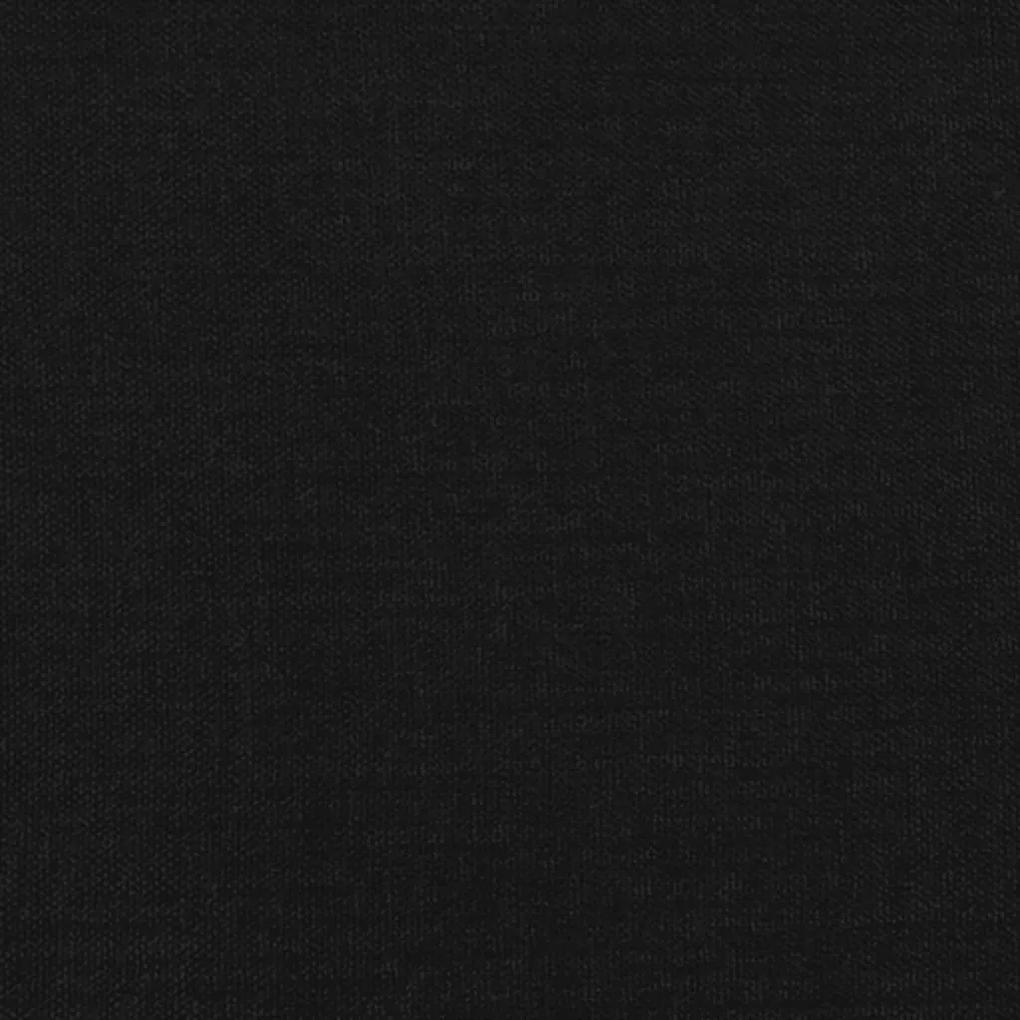 Cadru de pat, negru, 140x200 cm, material textil Negru, 25 cm, 140 x 200 cm