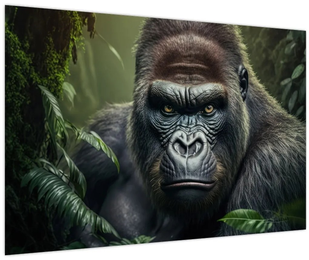 Tablou - Portret de gorilă (90x60 cm)