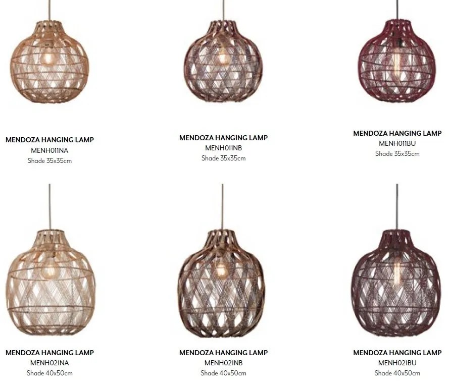 Lustra/Pendul Eco, Bambus, Mendoza natural/maro, S